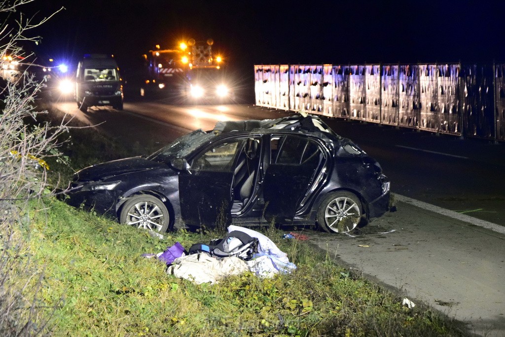 Schwerer VU A 4 Rich Olpe kurz vor AS Koeln Klettenberg P069.JPG - Miklos Laubert